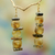 Soapstone and glass dangle earrings, 'Akan Tradition' - Ghana Eco-Friendly Recycled Glass and Soapstone Earrings