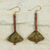 Soapstone and bauxite dangle earrings, 'Bells of Ghana' - Ghana Handcrafted Soapstone and Bauxite Dangle Earrings (image 2) thumbail