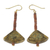 Soapstone and bauxite dangle earrings, 'Bells of Ghana' - Ghana Handcrafted Soapstone and Bauxite Dangle Earrings