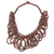 Bauxite beaded necklace, 'Good Turn' - Bauxite Beaded Loop Necklace from West Africa thumbail