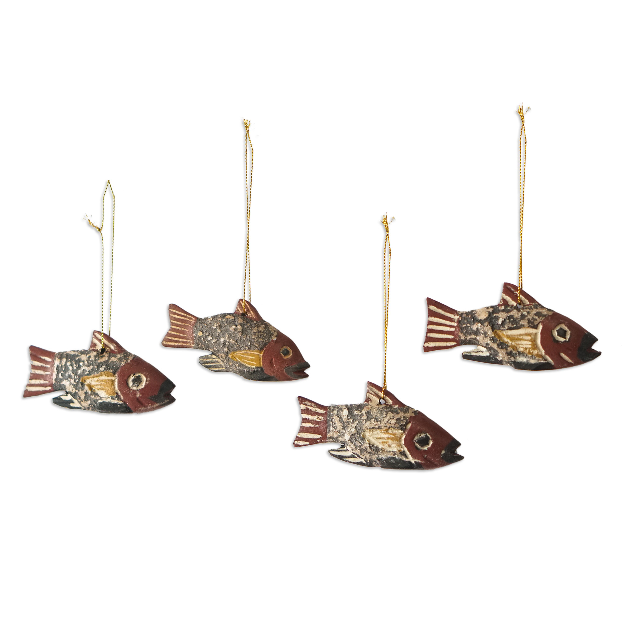 UNICEF Market | Ghana Artisan Crafted Fish Theme Ornaments (Set of 4 ...