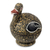 Wood box, 'Black Ghanaian Duckling' - Hand Carved Black Wood Duck Box from Ghana thumbail