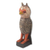 Wood sculpture, 'Owl Courier' - African Hand Carved Rustic Owl Wood Sculpture thumbail