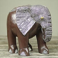 Wood sculpture, 'African Bush Elephant'
