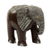 Wood sculpture, 'African Bush Elephant' - Handcrafted Wood Elephant Sculpture with Aluminum and Brass thumbail