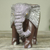 Wood sculpture, 'African Bush Elephant' - Handcrafted Wood Elephant Sculpture with Aluminum and Brass (image 2b) thumbail