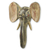 African wood mask, 'Elephant I' - African Elephant Mask Rustic Wall Decor Hand Carved in Ghana (image 2b) thumbail