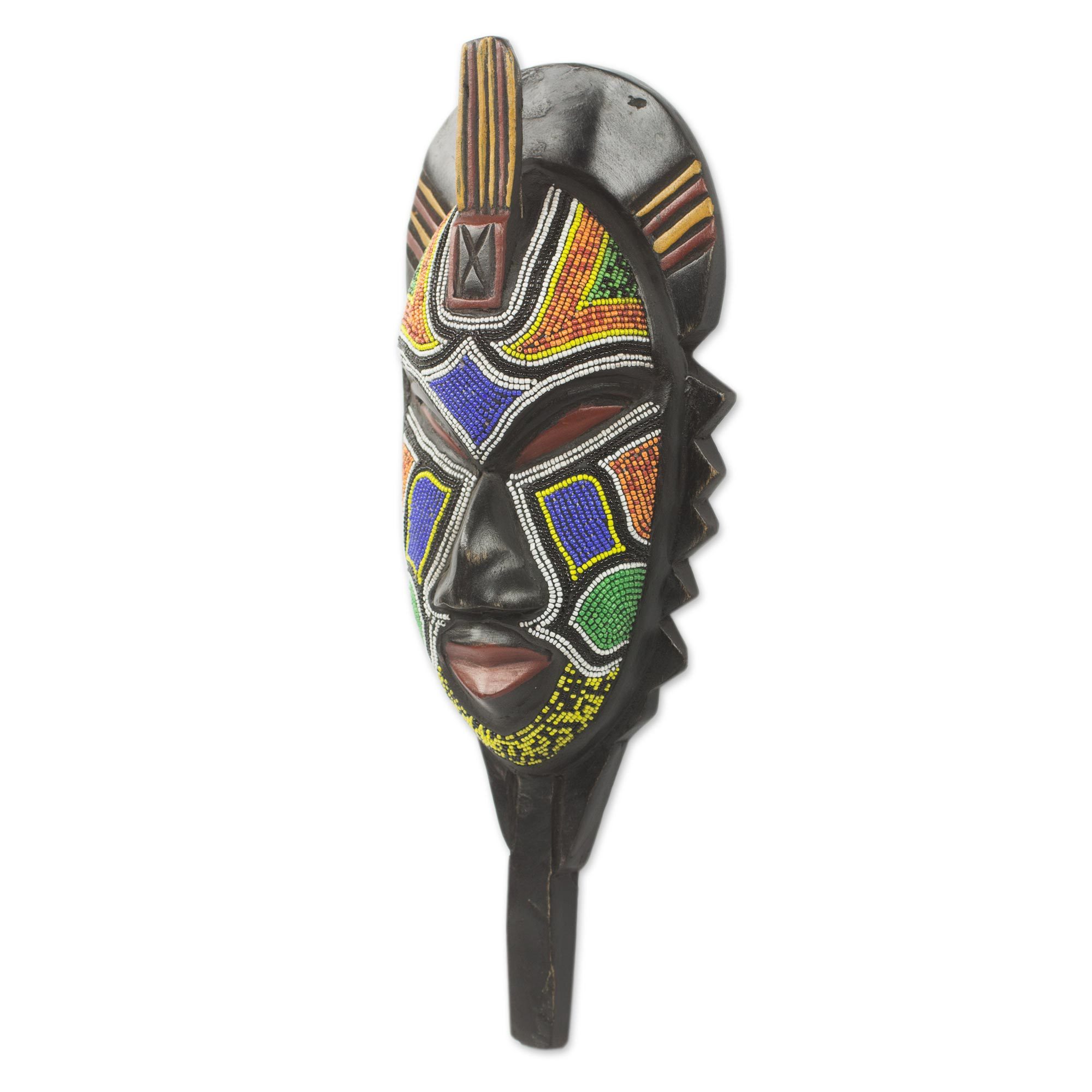 Original African Beaded Mask of Swahili Medicine Man Swahili Healer