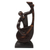 Ebony wood sculpture, 'Kora Player' - Hand Carved African Musician Sculpture in Ebony Wood thumbail