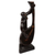 Ebony wood sculpture, 'Kora Player' - Hand Carved African Musician Sculpture in Ebony Wood (image p254156) thumbail