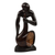 Ebony wood sculpture, 'Saxman' - Saxophone Player Hand Carved Abstract Wood Sculpture thumbail