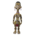 African wood sculpture, 'Fante Fertility Doll II' - Rustic Handmade Wood Fertility Doll with Beaded Accents thumbail