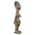 Afrikanische Holzskulptur – Rustikale handgefertigte Fruchtbarkeitspuppe aus Holz mit Perlenakzenten