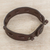 Men's leather bracelet, 'Run Along in Brown' - Men's Casual Brown Leather Bracelet with Brass Accents (image 2b) thumbail