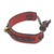 Men's leather bracelet, 'Twist and Shout in Red' - Handmade Leather Bracelet for Men in Red and Brown (image 2b) thumbail