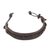 Men's leather bracelet, 'Simple Twist in Brown' - Handmade Men's Leather Bracelet with Braided Accent (image 2e) thumbail