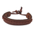 Men's leather bracelet, 'Simple Twist in Tan' - Tan Colored Leather Wristband Bracelet for Men (image 2a) thumbail