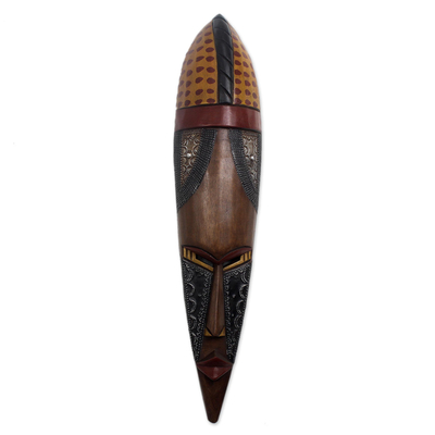 Artisan Crafted Hand Worked African Mask from Ghana