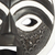 Afrikanische Holzmaske - Runde westafrikanische Maske handgefertigt und bemalt