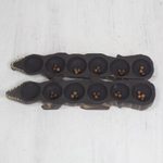 Wood oware game, 'Crocodile's Challenge' - Crocodile Shaped Oware Table Game Carved by Hand