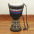 African wood djembe, 'Inspiration' - African Djembe Drum with Red White and Blue Accent