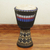 African wood djembe, 'Inspiration' - African Djembe Drum with Red White and Blue Accent