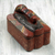 Wood jewelry box, 'Elephant Guardian' - Artisan Carved Jewelry Box with an Elephant Lid from Ghana (image 2) thumbail