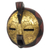 African wood mask, 'Animal Safari' - Circular African Mask Covered in Brass with Animal Motifs (image 2b) thumbail