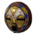 Máscara de madera africana con cuentas - Máscara de pared africana repujada de latón y cuentas con motivos de animales