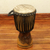 Wood djembe drum, 'Fingerprint' - 18 Inch Handcrafted West African Djembe Drum