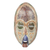 African wood mask, 'Ghost Mask' - Antique-Style Authentic Ghost Theme African Mask