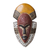 African wood mask, 'Ghana's Happiness' - Hand Carved West African Wood Wall Mask from Ghana (image 2a) thumbail