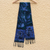 Cotton batik scarf, 'Blue Gye Nyame' - Handcrafted Signed Blue Batik Adinkra Scarf from Ghana (image 2) thumbail