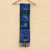 Cotton batik scarf, 'Blue Gye Nyame' - Hand Crafted Signed Artisan Batik Scarf with African Blue Gy (image 2b) thumbail