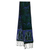 Cotton batik scarf, 'Blue Unity Chain' - Signed Blue Batik Adinkra Scarf Handcrafted in Ghana thumbail