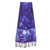 Cotton batik shawl, 'Blue Moonlight Village' - Artisan Crafted Signed Blue Batik Shawl from Ghana (image 2a) thumbail