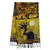 Cotton batik shawl, 'Golden Moonlight Village' - Signed Ghanaian Cotton Batik Shawl in Brown and Gold thumbail