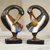 Wood sculptures, 'Ghanaian Sankofa Birds' (pair) - Ghanaian Sankofa Bird Wood Sculptures (Pair) (image 2) thumbail