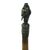 African decorative broom, 'Guro Chief II' - Hand Carved Wood and Palm Stem Decorative Broom