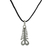 Sterling silver pendant necklace, 'Aya' - Sterling Silver Pendant Necklace with Adinkra Symbol of Fern