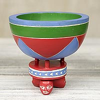 Wood decorative bowl, Mantse Color