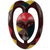 African wood mask, 'Kwele Mask II' - African Protective Wood Wall Mask Heart Shaped Kwele Art (image 2a) thumbail