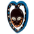 African wood mask, 'Kwele Mask I' - African Art Heart Shaped Kwele Protective Handmade Wood Mask (image 2b) thumbail