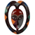 African wood mask, 'Kwele Mask III' - Heart Shaped Kwele Protective Wood Mask Handmade African Art thumbail