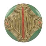 African wood mask, 'Gabonese Abstraction' - Abstract Circular African Mask from Gabon and the Congo