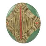 African wood mask, 'Gabonese Abstraction' - Abstract Circular African Mask from Gabon and the Congo