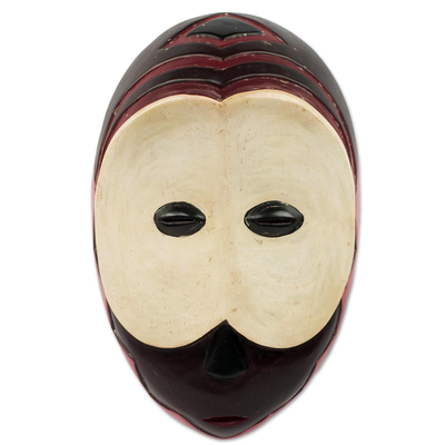 Máscara de madera africana - Máscara de pared réplica hecha a mano de la tribu nigeriana mumuye de arte africano