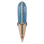 African wood mask, 'Beautiful Northern Maiden' - African Handmade Wall Mask of Northern Ghana Maiden