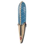 African wood mask, 'Beautiful Northern Maiden' - African Handmade Wall Mask of Northern Ghana Maiden