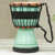 Wood mini-djembe drum, 'Green Invitation to Peace' - Green Decorative Djembe Drum Artisan Crafted in West Africa thumbail